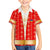 Armenian Traditional Red Family Matching Summer Maxi Dress and Hawaiian Shirt with Gold Cross Pattern and Flag Crest - Wonder Print Shop
