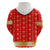 Armenian Traditional Red Hoodie with Gold Cross Pattern and Flag Crest - Wonder Print Shop