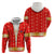 Armenian Traditional Red Hoodie with Gold Cross Pattern and Flag Crest - Wonder Print Shop
