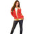 Armenian Traditional Red Off Shoulder Sweater with Gold Cross Pattern and Flag Crest - Wonder Print Shop