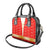 Armenian Traditional Red Shoulder Handbag with Gold Cross Pattern and Flag Crest - Wonder Print Shop