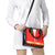 Armenian Traditional Red Shoulder Handbag with Gold Cross Pattern and Flag Crest - Wonder Print Shop