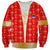Armenian Traditional Red Sweatshirt with Gold Cross Pattern and Flag Crest - Wonder Print Shop