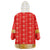 Armenian Traditional Red Wearable Blanket Hoodie with Gold Cross Pattern and Flag Crest - Wonder Print Shop