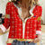 Armenian Traditional Red Women Casual Shirt with Gold Cross Pattern and Flag Crest - Wonder Print Shop