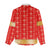 Armenian Traditional Red Women Casual Shirt with Gold Cross Pattern and Flag Crest - Wonder Print Shop