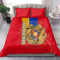 Armenia Flag Bedding Set with National Coat of Arms and Map Design - Wonder Print Shop