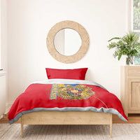 Armenia Flag Bedding Set with National Coat of Arms and Map Design - Wonder Print Shop