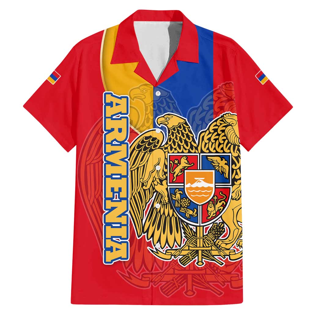 Armenia Flag Family Matching Mermaid Dress and Hawaiian Shirt with National Coat of Arms and Map Design - Wonder Print Shop