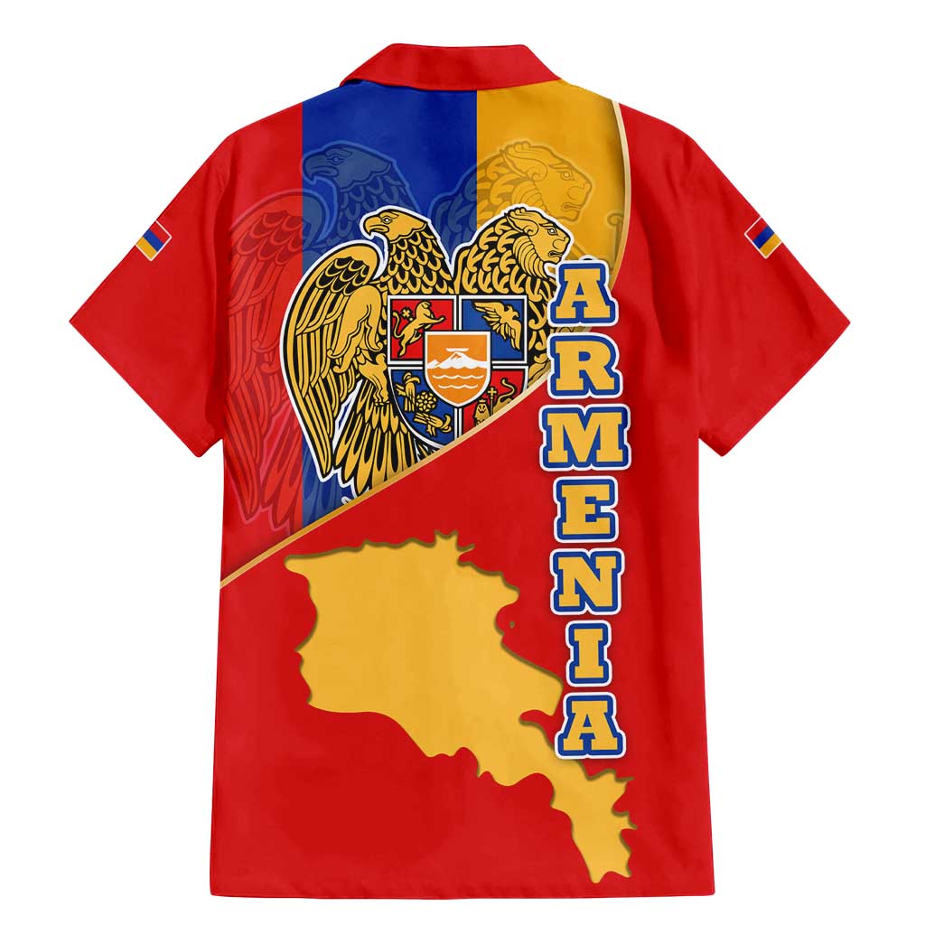 Armenia Flag Family Matching Mermaid Dress and Hawaiian Shirt with National Coat of Arms and Map Design - Wonder Print Shop
