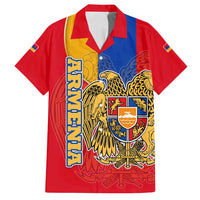 Armenia Flag Family Matching Off Shoulder Short Dress and Hawaiian Shirt with National Coat of Arms and Map Design - Wonder Print Shop