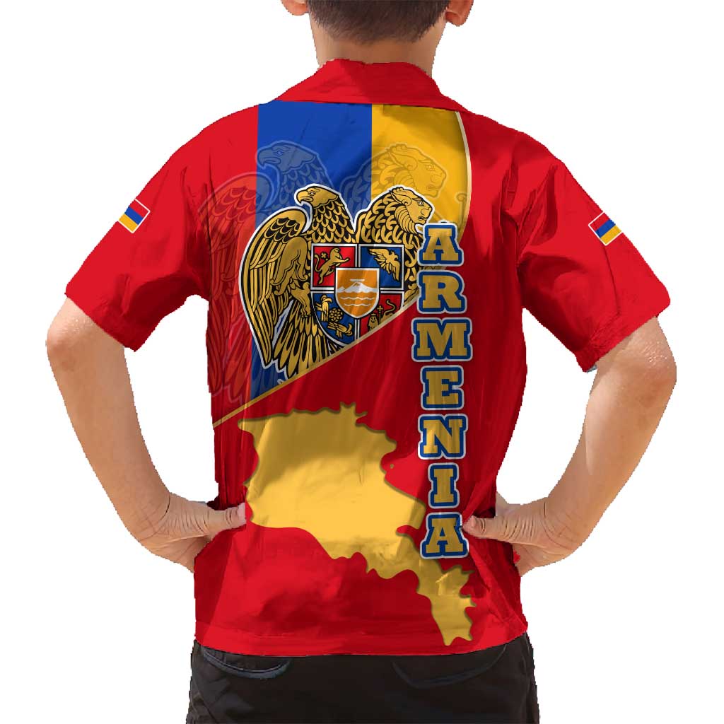 Armenia Flag Family Matching Puletasi and Hawaiian Shirt with National Coat of Arms and Map Design - Wonder Print Shop