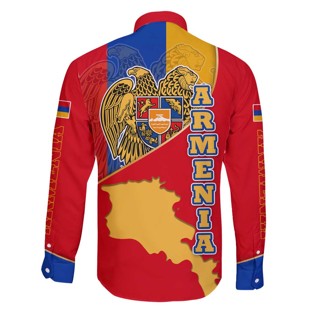 Armenia Flag Family Matching Short Sleeve Bodycon Dress and Hawaiian Shirt with National Coat of Arms and Map Design - Wonder Print Shop
