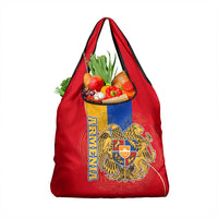 Armenia Flag Grocery Bag with National Coat of Arms and Map Design - Wonder Print Shop