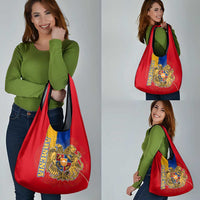 Armenia Flag Grocery Bag with National Coat of Arms and Map Design - Wonder Print Shop