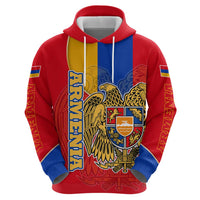 Armenia Flag Hoodie with National Coat of Arms and Map Design - Wonder Print Shop