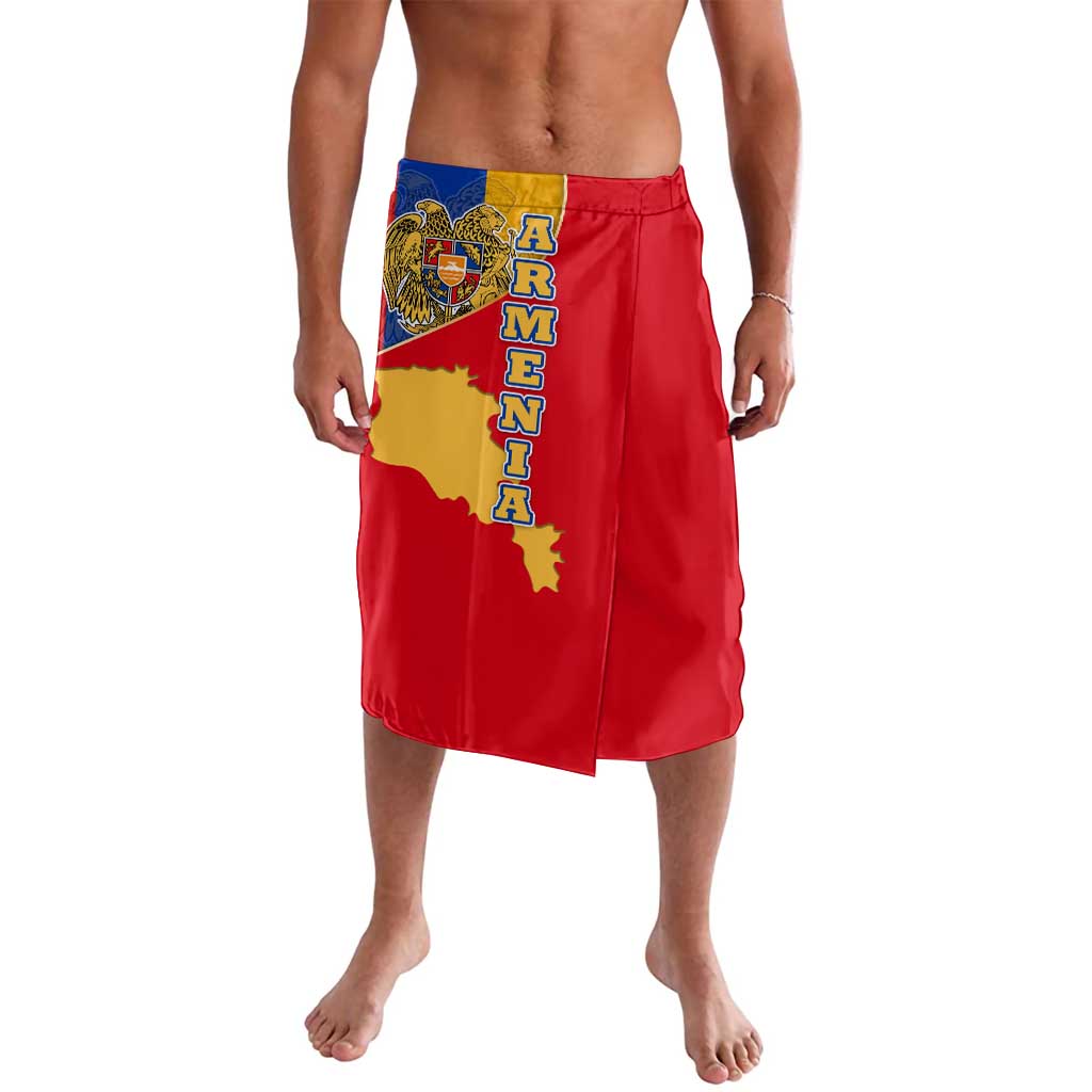 Armenia Flag Lavalava with National Coat of Arms and Map Design - Wonder Print Shop