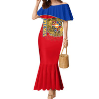 Armenia Flag Mermaid Dress with National Coat of Arms and Map Design - Wonder Print Shop