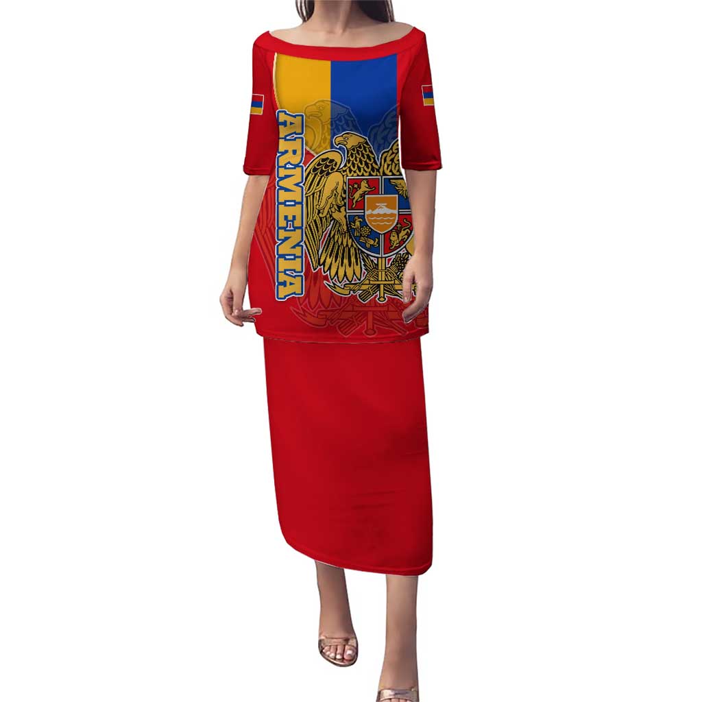 Armenia Flag Puletasi with National Coat of Arms and Map Design - Wonder Print Shop
