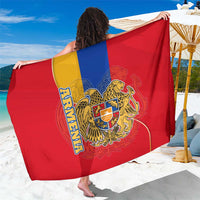 Armenia Flag Sarong with National Coat of Arms and Map Design - Wonder Print Shop
