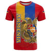 Armenia Flag T Shirt with National Coat of Arms and Map Design - Wonder Print Shop