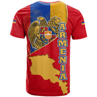 Armenia Flag T Shirt with National Coat of Arms and Map Design - Wonder Print Shop