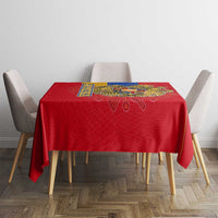 Armenia Flag Tablecloth with National Coat of Arms and Map Design - Wonder Print Shop