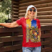 Armenia Flag Women Polo Shirt with National Coat of Arms and Map Design - Wonder Print Shop