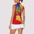 Armenia Flag Women Sleeveless Polo Shirt with National Coat of Arms and Map Design - Wonder Print Shop