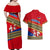Armenia Traditional Pattern Couples Matching Off Shoulder Maxi Dress and Hawaiian Shirt with Floral Motif and National Flag Design - Wonder Print Shop