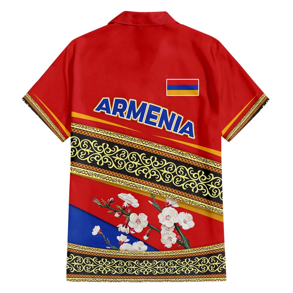 Armenia Traditional Pattern Family Matching Puletasi and Hawaiian Shirt with Floral Motif and National Flag Design - Wonder Print Shop