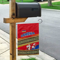 Armenia Traditional Pattern Garden Flag with Floral Motif and National Flag Design - Wonder Print Shop