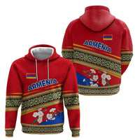 Armenia Traditional Pattern Hoodie with Floral Motif and National Flag Design - Wonder Print Shop