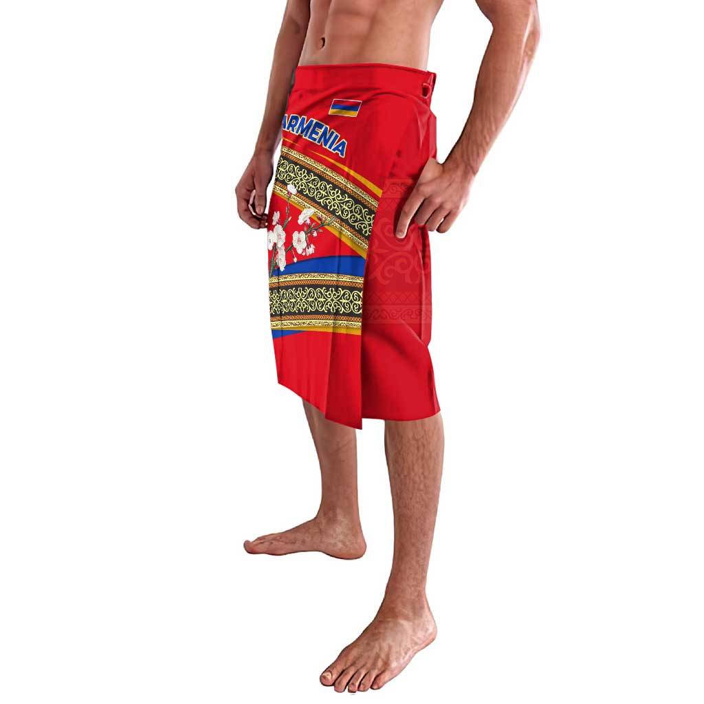 Armenia Traditional Pattern Lavalava with Floral Motif and National Flag Design - Wonder Print Shop