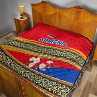 Armenia Traditional Pattern Quilt with Floral Motif and National Flag Design - Wonder Print Shop