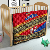 Armenia Traditional Pattern Quilt with Floral Motif and National Flag Design - Wonder Print Shop