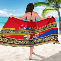 Armenia Traditional Pattern Sarong with Floral Motif and National Flag Design - Wonder Print Shop