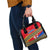 Armenia Traditional Pattern Shoulder Handbag with Floral Motif and National Flag Design - Wonder Print Shop