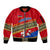 Armenia Traditional Pattern Sleeve Zip Bomber Jacket with Floral Motif and National Flag Design - Wonder Print Shop