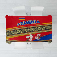 Armenia Traditional Pattern Tablecloth with Floral Motif and National Flag Design - Wonder Print Shop