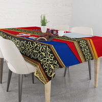 Armenia Traditional Pattern Tablecloth with Floral Motif and National Flag Design - Wonder Print Shop