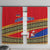 Armenia Traditional Pattern Window Curtain with Floral Motif and National Flag Design - Wonder Print Shop