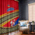 Armenia Traditional Pattern Window Curtain with Floral Motif and National Flag Design - Wonder Print Shop