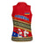 Armenia Traditional Pattern Women Sleeveless Polo Shirt with Floral Motif and National Flag Design - Wonder Print Shop