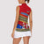 Armenia Traditional Pattern Women Sleeveless Polo Shirt with Floral Motif and National Flag Design - Wonder Print Shop