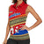 Armenia Traditional Pattern Women Sleeveless Polo Shirt with Floral Motif and National Flag Design - Wonder Print Shop