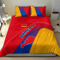 Armenia Flag Colors Bedding Set with National Emblem and Map Design - Wonder Print Shop