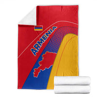 Armenia Flag Colors Blanket with National Emblem and Map Design - Wonder Print Shop