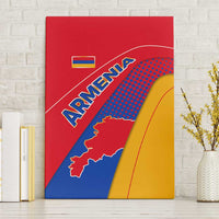 Armenia Flag Colors Canvas Wall Art with National Emblem and Map Design - Wonder Print Shop