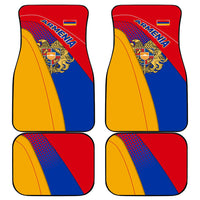 Armenia Flag Colors Car Mats with National Emblem and Map Design - Wonder Print Shop